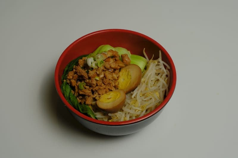Meat Sauce on Dry Noodles